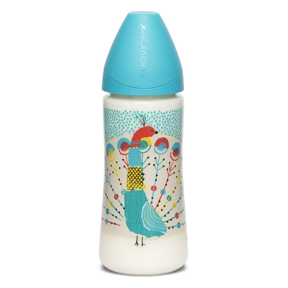 SUAVINEX | FĽAŠA Guľatý c. SILIKÓN 360 ml - MODRÝ PÁV SUAVINEX | FĽAŠA Guľatý c. SILIKÓN 360 ml - MODRÝ PÁV