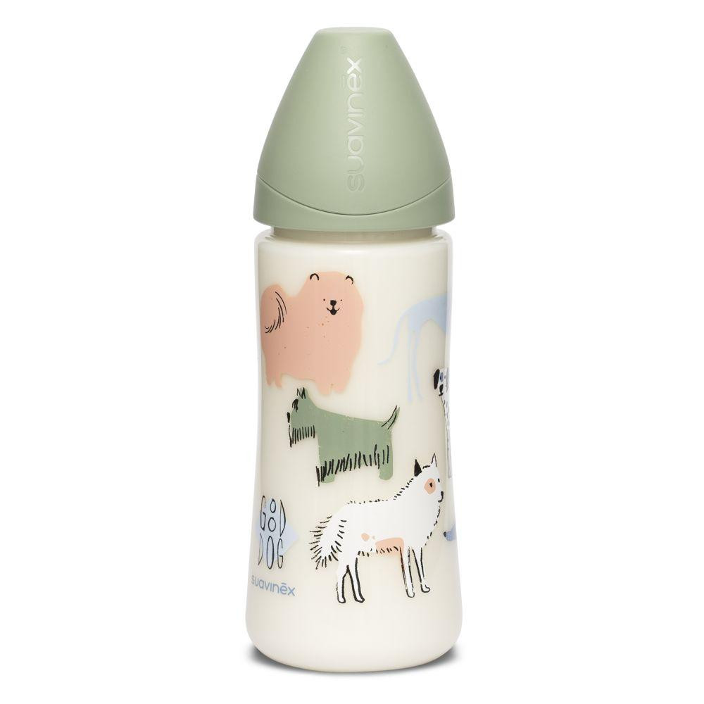SUAVINEX | FĽAŠA Guľatý c. SILIKÓN 360 ml - ZELENÝ PSÍK SUAVINEX | FĽAŠA Guľatý c. SILIKÓN 360 ml - ZELENÝ PSÍK