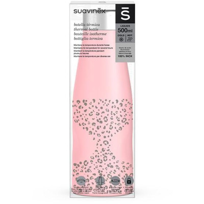 SUAVINEX | TERMO NEREZOVÁ FĽAŠA 500ml JUNGLE RUŽOVÁ