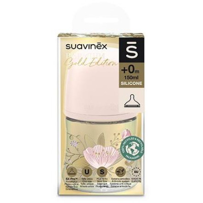 SUAVINEX | GOLD DOJČENSKÁ FĽAŠA 150ml FYZIOL PRŮTOK S - ružová