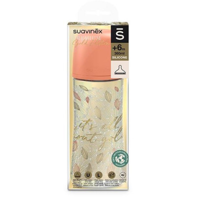 SUAVINEX | GOLD DOJČENSKÁ FĽAŠA 360ml FYZIOL PRŮTOK L - oranžová