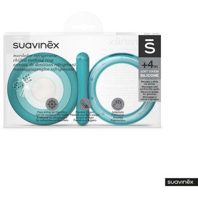 SUAVINEX | Chladiace HRYZÁTKO silikonové +4 m- MODRÉ