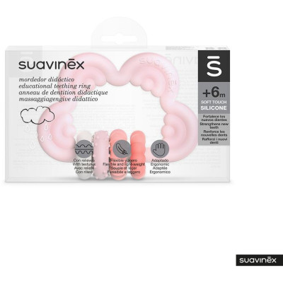 SUAVINEX | HRYZÁTKO silikonové +6 m- RUŽOVÉ