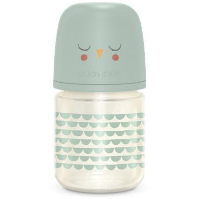 SUAVINEX | Fľaša sklo BONHOMIA 120 ml fyziologická SX PRO +0 SF - zelená