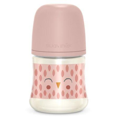 SUAVINEX | Fľaša BONHOMIA 150 ml fyziologická SX PRO +0 SF - ružová