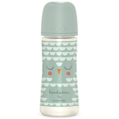 SUAVINEX | Fľaša BONHOMIA 360 ml fyziologická SX PRO +6 LF - zelená