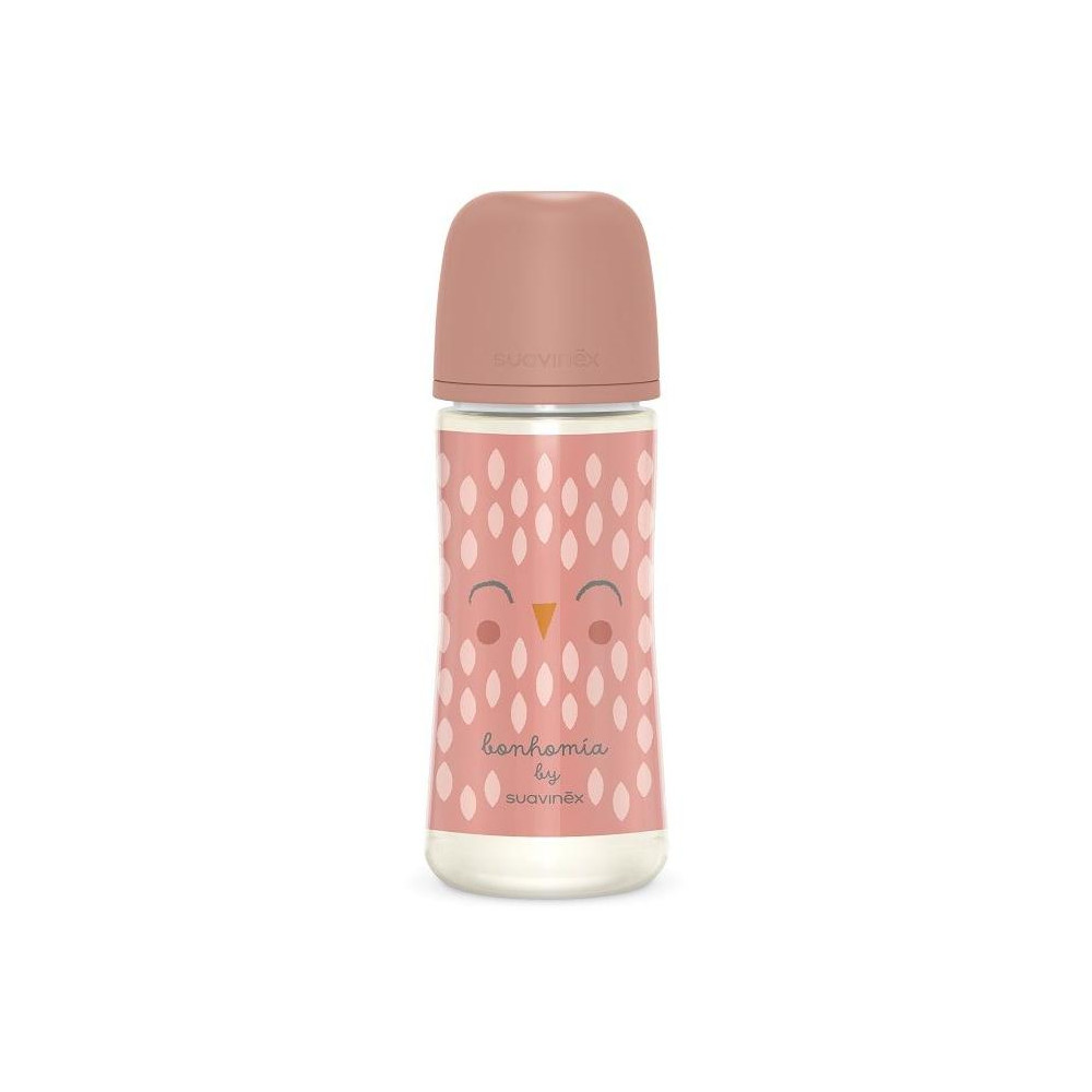SUAVINEX | Fľaša BONHOMIA 360 ml fyziologická SX PRO +6 LF - ružová SUAVINEX | Fľaša BONHOMIA 360 ml fyziologická SX PRO +6 LF - ružová