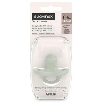 SUAVINEX | CUMLÍK fyziologický SILIKON 0-6m SX PRO - COLOUR ESSENCE - zelené