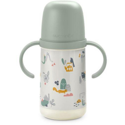 SUAVINEX | Druhá láhev s oušky Walk 270 ml - zelená