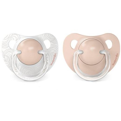 SUAVINEX | Dudlík anatomický silikon 0/6m 2 ks Dreams - růžový