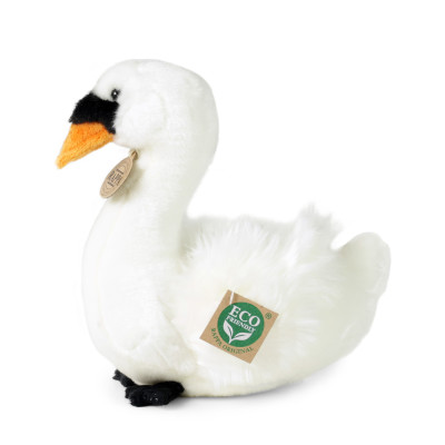 Plyšový vták labuť sediaci 23 cm ECO-FRIENDLY