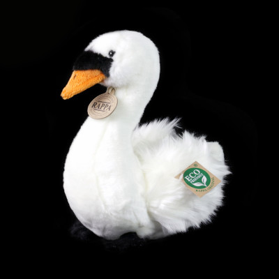 Plyšový vták labuť sediaci 23 cm ECO-FRIENDLY