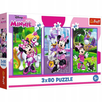 TREFL 34889 Puzzle 3x80 Minnie i przyjaciele