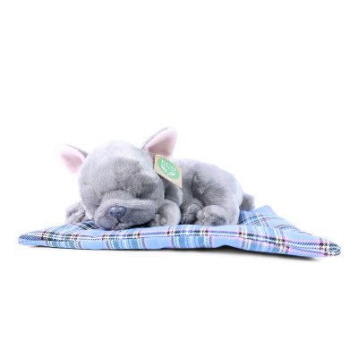 Plyšový pes Francúzsky buldoček ležiaci, 23 cm, ECO-FRIENDLY
