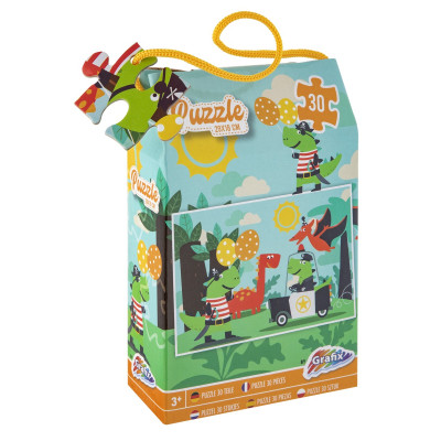 Puzzle 30 dielikov 29x18 cm Dinosaury