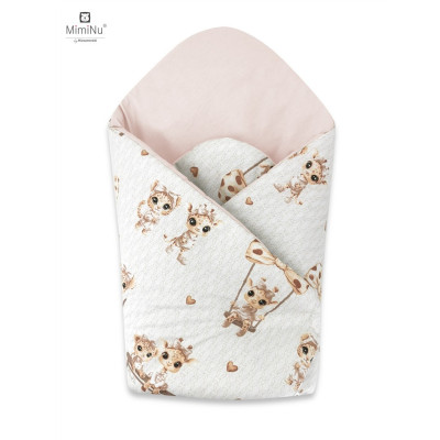 KIECZMERSKI čalúnený kužeľ 75x75 cm MIMINU DESIGN žirafy béžová a ružová