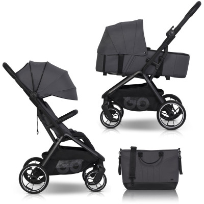 Wózek dziecięcy EasyGo Zoya 2w1 z torbą Cloudy Gray