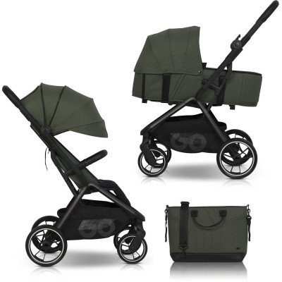 Wózek dziecięcy EasyGo Zoya 2w1 z torbą Jungle Green