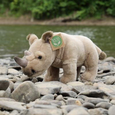 Plyšový nosorožec stojaci 23 cm ECO-FRIENDLY