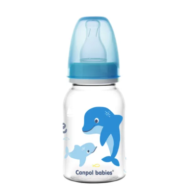 CANPOL 59/300 Fľaša úzka 120ml PP LOVE&SEA modrá