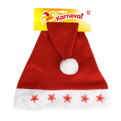 Čiapka vianočná blikajúca 43 cm