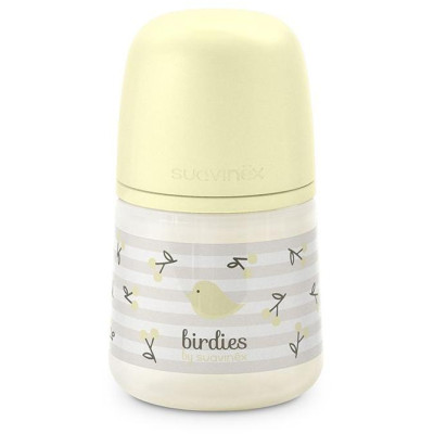 SUAVINEX l Dojčenská fľaša 150 fyz S BIRDIES - žltá