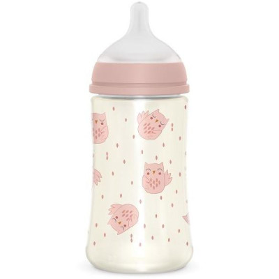 SUAVINEX | Fľaša BONHOMIA 270 ml fyziologická SX PRO +3 MF - ružová