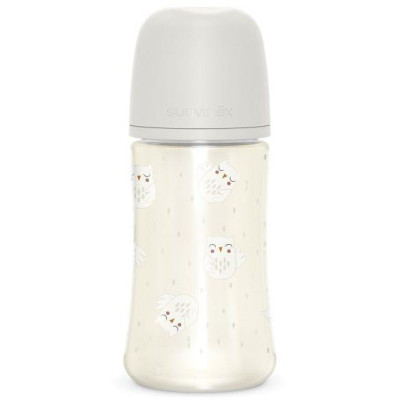 SUAVINEX | Fľaša BONHOMIA 270 ml fyziologická SX PRO +3 MF - biela