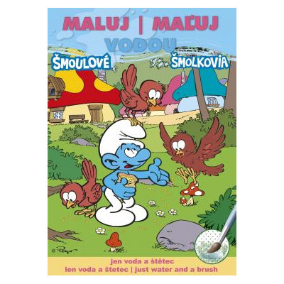 Omaľovánka A5 Maľuj vodou Šmolkovia