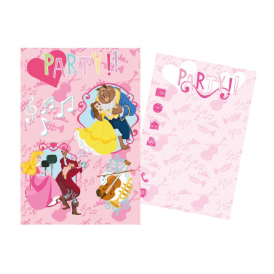 Sada párty 5 pozvánok + 5 obálok Disney Princezné
