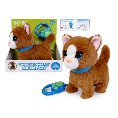 ARTYK 185588 Kot chodzący na smyczy brązowy