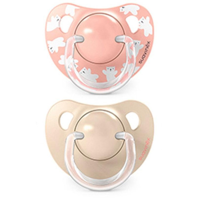 SUAVINEX | Cumlík anatomický silikon 6/18 m 2 ks WILD &amp, FREE - ružový