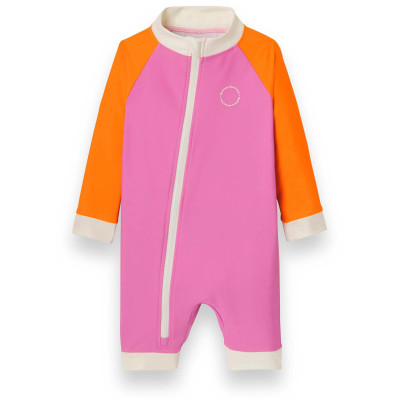 KiETLA ICONIK plavkový overal s UV ochranou - Pink Red - 18-24 mesiacov