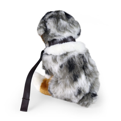 Plyšový pes austrálsky ovčiak s vodítkom 27 cm ECO-FRIENDLY